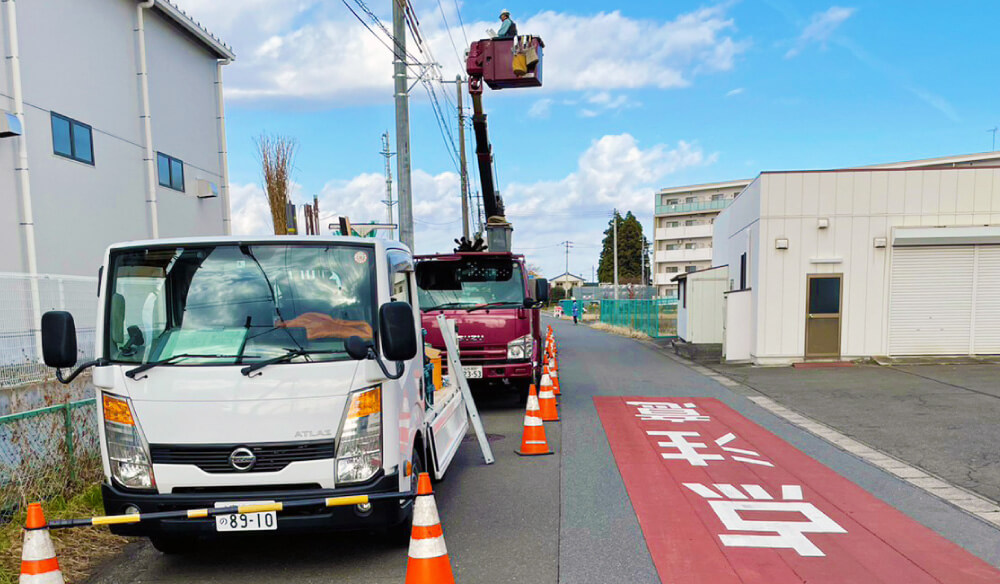 道路照明灯工事